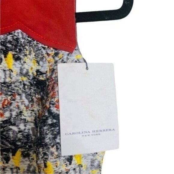 Carolina Herrera Sleeveless Tweed Sheath Dress Black/White/Grey Size 2 Elegant - Picture 6 of 16